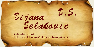 Dijana Selaković vizit kartica